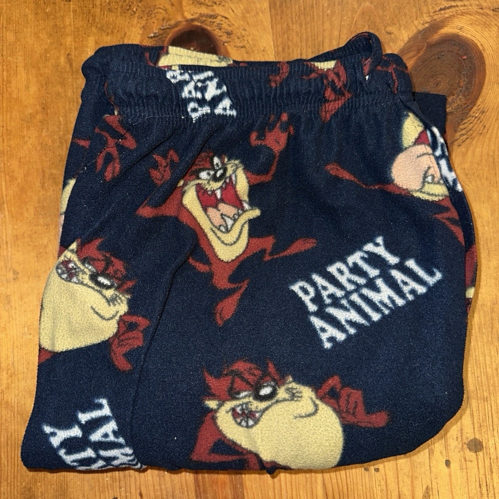 Classic Looney Tunes Collection Taz Party Animal‎ Adult Size Small Pajama Pants